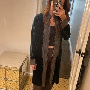 Moroccan velvet duster
